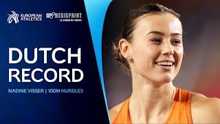 Dutch record!  Visser STORMS to 12.36 100m hurdles in La-Chaux-de-Fonds