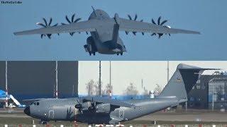 German Air Force / Luftwaffe - Airbus A400M - Landing  Takeoff at AMS