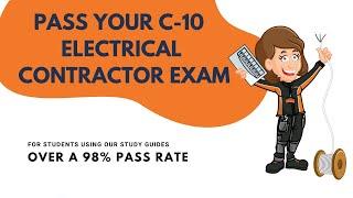 What's on the California C-10 license and exam