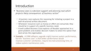 BCW Introduction - Business Case Writing Introduction