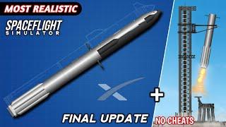 How To Build Realistic Starship In Spaceflight Simulator | Launch To Booster Catch