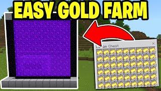 How To Make a Gold Farm In Minecraft Bedrock 1.21! - EASY