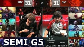 SKT vs ROX - Game 5 Semi Finals Worlds 2016 | LoL S6 World Championship SK Telecom T1 vs Rox Tigers