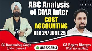 ABC ANALYSIS OF CMA INTER COST ACCOUNTING FOR DEC 24/JUNE 25