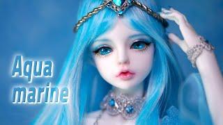 Aquamarine 위드돌 루비(엘프타입)를 아쿠아마린 테마로 꾸미기 Gemstone Repaint Custom/Withdoll BJD /딩가의 회전목마 (DINGA)