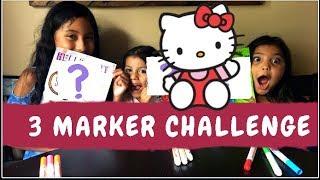 3 Marker Challenge| Hello Kitty