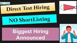 #68 Direct Test Hiring | Off Campus Drive For 2025, 2024, 2023 Batch | RecruitCrm