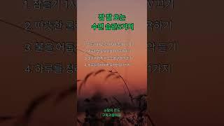 꿀잠자는 5가지 습관/#꿀잠#잠자리 #수면#수면장애#도움글#좋은글 #50대의지혜