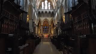 Salisbury Cathedral- early morning organ practice,(loud!),September 2022.