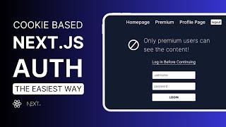 Next.js Auth | This is the Easiest Way To Build Auth with Cookie Sessions