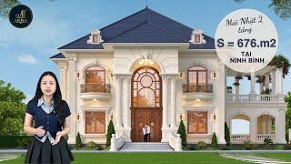 S = 676m2 (9.5 tỷ) || Biệt Thự Tân Cổ 2 tầng Mái Nhật tiện nghi 6 Phòng Ngủ | Nhà đẹp 2024