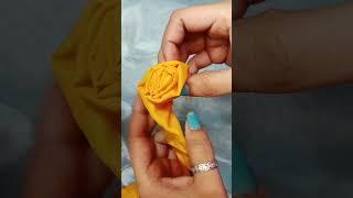 How to make rose flower from cloth|fabric rose flower making #rose#flower#howtomakeflower#diy#short