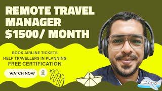 Earn up to 1,000 - 1,500 USD | Independent Travel Manager at Dreamport | Work from anywhere