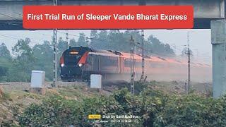 First Trial Run of Sleeper Vande bharat Express on Mumbai - Ahmedabad Section.