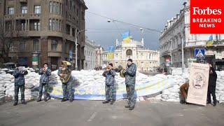 Ukrainian Military Band In Odessa Plays 'Don't Worry, Be Happy'