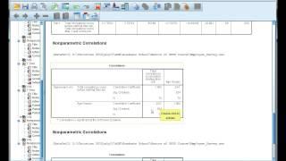 Interpret SPSS output for correlations: Spearman's rho