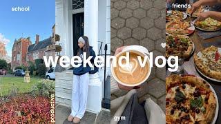 productive weekend in my life as a busy student| school vlog, sushi making, studying and friends