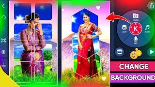 Background Changing Style WhatsApp status video editing in Kinemaster | Tricks With Bajwa