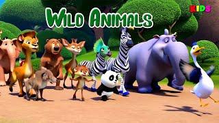 Wild Animals for Kids | Learn Animal Names with Sounds | Learning for Children | Learning for Kids