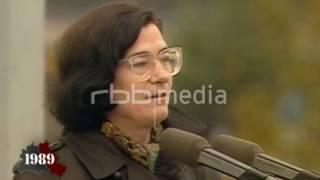 Christa Wolf speaks on Alexanderplatz Berlin, November 4, 1989