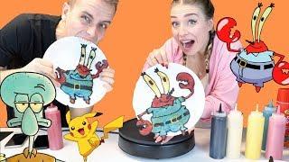 Pancake Art Challenge - Bibi vs Julian !!  | Julienco