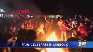 Texas Tech Fans' Celebration In Lubbock Gets Out Of Control