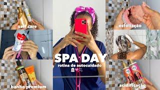 SPA DAY *relaxante*‍️ rotina de autocuidado noturna 🫧 rotina de banho, cabelo, skin care 