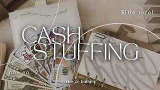 Cash Stuffing | Nov No. 2 | 2024 | Sinking Funds + Savings Challenge | Biweekly Paycheck