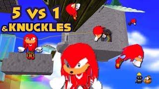 5 Youtubers vs 1 Speedrunner & Knuckles ft. SimpleFlips, Nintendrew + More! [MINUS WORLD]