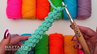 Crochet Romanian Cord Caterpillar Stitch DIY How To Tutorial