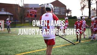 Owen James Junior spring Lacrosse Highlights