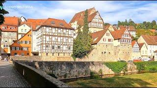 [4K] Day 1: Swabian Hall- Germany Medieval Village- Alps road trip