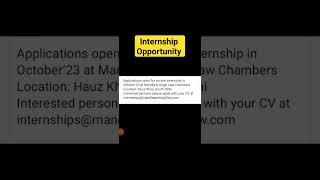 Internship Opportunity for Law Students। Law Internship। LL.B. Internship। #shorts