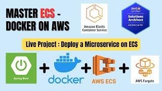 Master ECS | Docker on AWS | Live Project Based | Deploy Microservice on ECS | AWS SAA | #aws