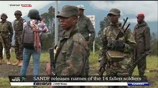 DRC Conflict | SANDF releases names of 14 fallen soldiers