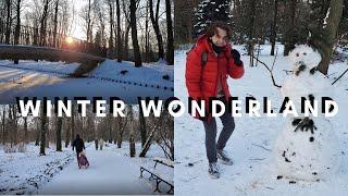 Snowy Walk Around Łazienki Park | Travel Vlog | Pierson Zane