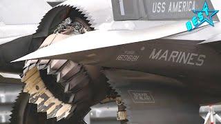 Military Best: F-35B Moves Thrust Vectoring Nozzle for Massive Thrust Display in Takeoffs & Landing!