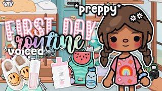 First Day Of School *MORNING ROUTINE*  ||  with voice || Toca Boca Roleplay