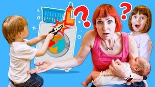 Kinder Video mit Bianca und Baby Dorian - Die Waschmaschine ist kaputt. Ich heiße Bianca