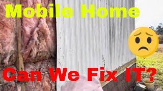 How To Mobile Home Siding Repair. Rotten Wall on Mobile Home.