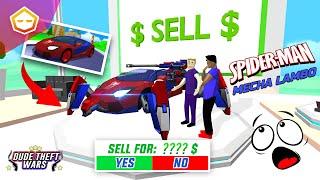 SELLING SPIDERMAN LAMBORGHINI Transformer  DUDE THEFT WARS FUNNY MOMENTS | Abequ Gaming