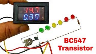 Single BC547 Transistor Battery Level Indicator Circuit