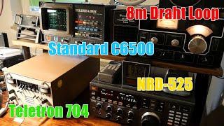 8 Meter Draht-Loop ohne Drehko ► NRD-525 · Standard C6500 ► Teletron 704 mit 100m Loop & Telereader