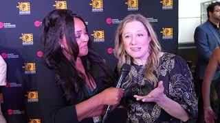 Former power ranger Nakia Burrise and Kelsey Cooke talk w/ Deni Vision at Sunscreen Film Festival