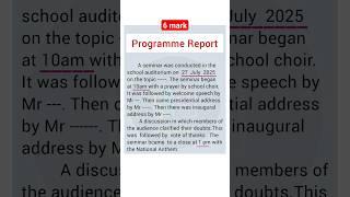 Programme Report format|Report format #short#shorts#learning #sslc#exam#learning#format#shorts#tips