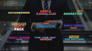 Corporate Titles After Effects Templates