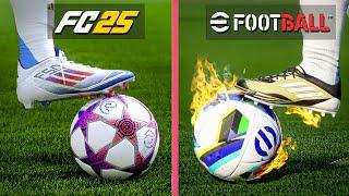 EA FC 25 vs eFootball 2025 | Graphics & Details Comparison