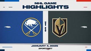 NHL Highlights | Sabres vs. Golden Knights - January 4, 2025