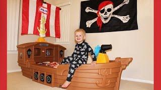 Michael's New Pirate Ship Bed!!!