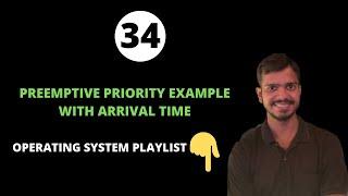 Preemptive priority scheduling algorithm with  arrival times example in operating system
